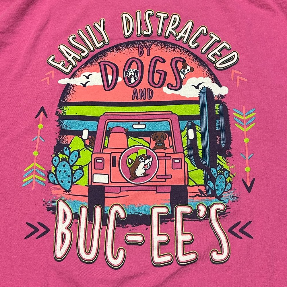 Buc'ees Distracted by Dogs TeeShirt - Size Large
